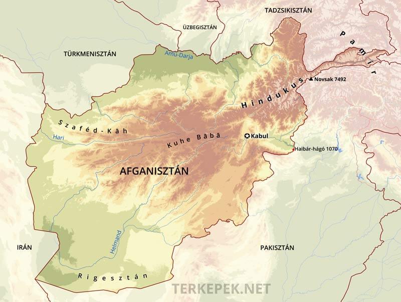Afganisztán térkép
